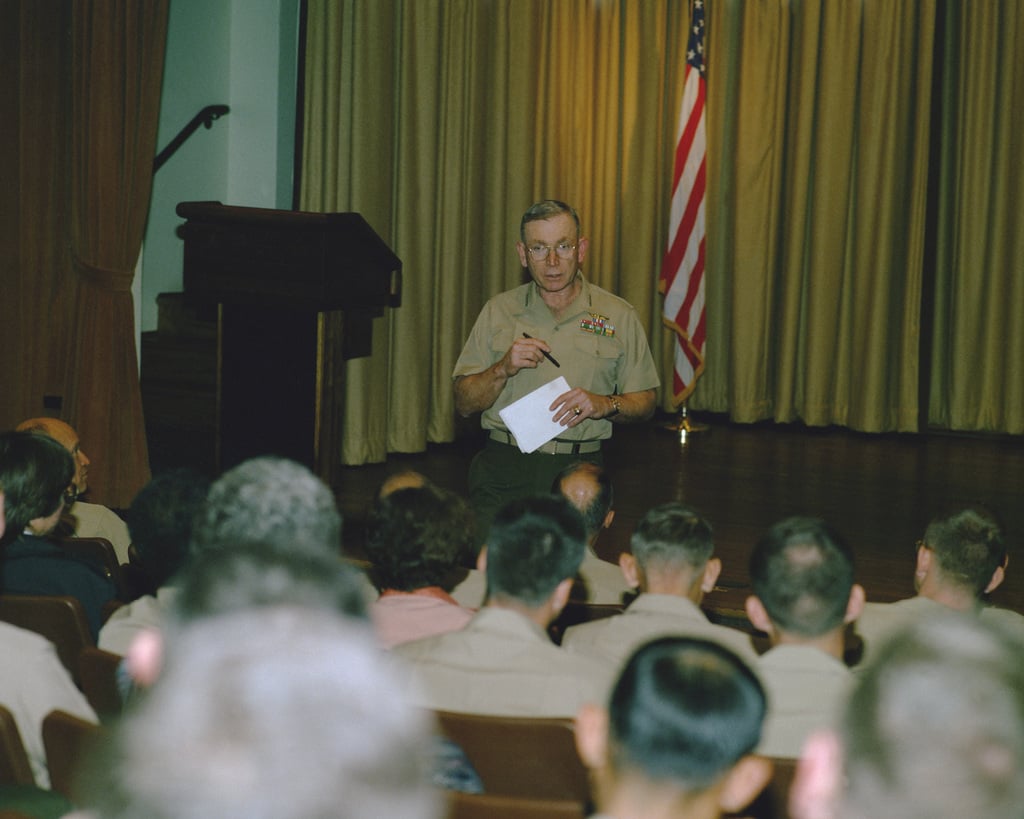 General Gen P X Kelly Commandant Of The Marine Corps Addresses The Russel Leadership Conference At The Fbi Academy Picryl Public Domain Image