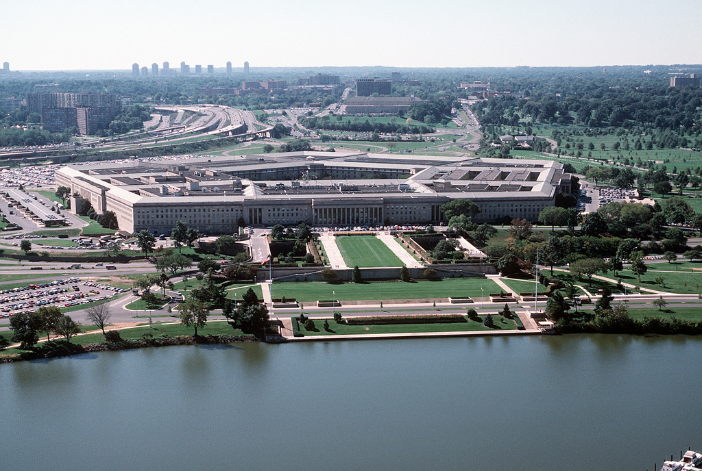 An aerial view of the Pentagon - U.S. National Archives Public Domain ...