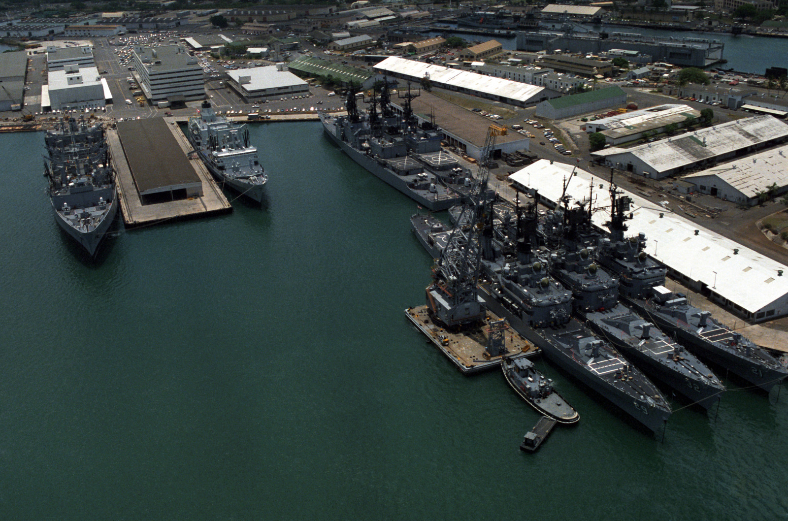 An Aerial Starboard Bow View Of The Guided Missile Cruisers Uss Jouett