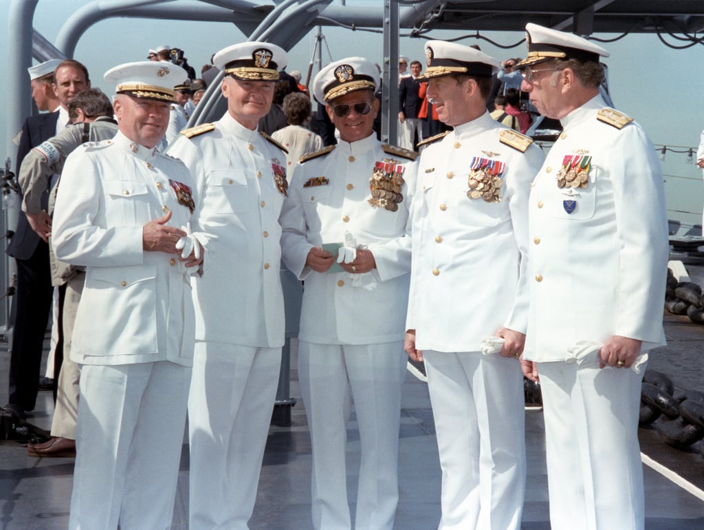 Officers Aboard The Battleship USS IOWA (BB 61) For The International ...