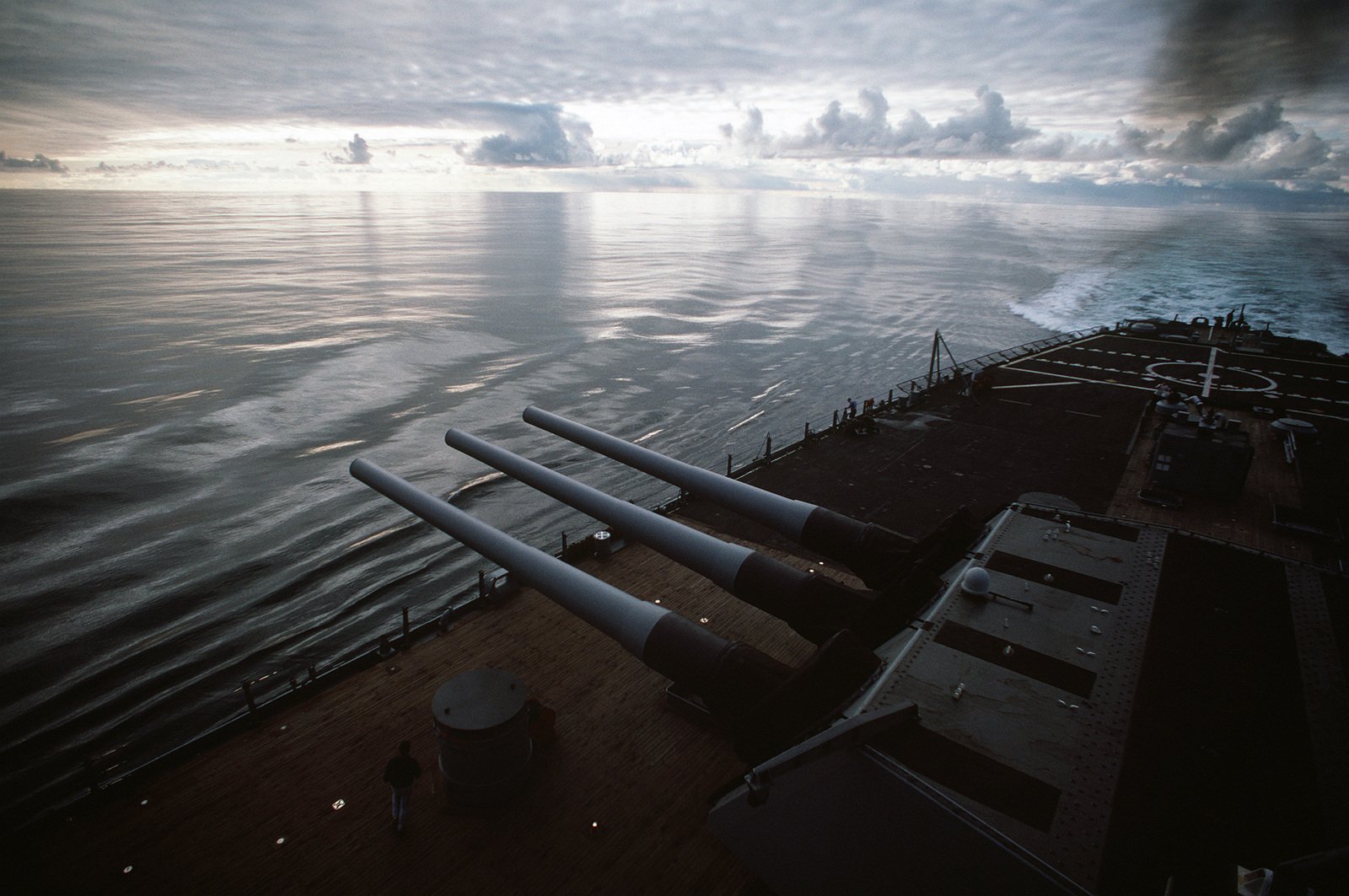 A View Of The No. 3 Mark 7 16-inch/50-caliber Gun Turret Aboard The ...