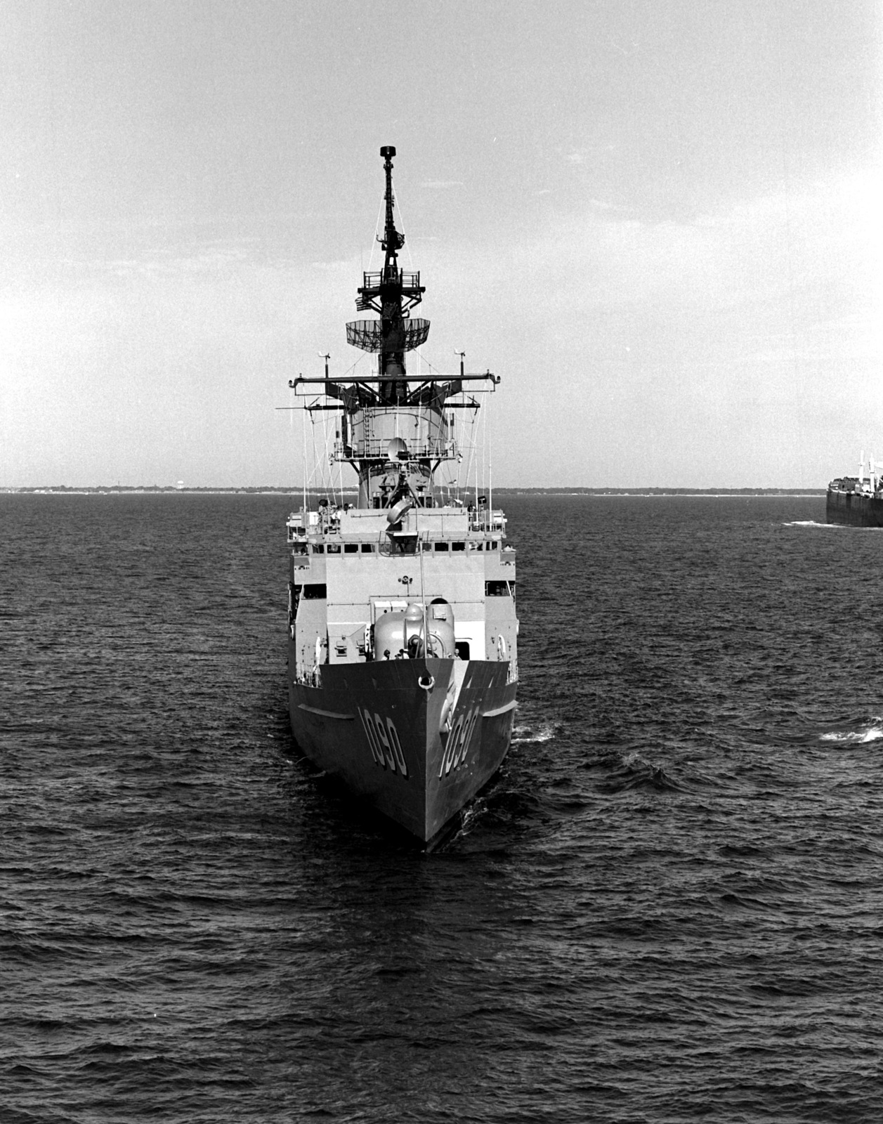 A bow view of the frigate USS AINSWORTH (FF-1090) underway - PICRYL ...