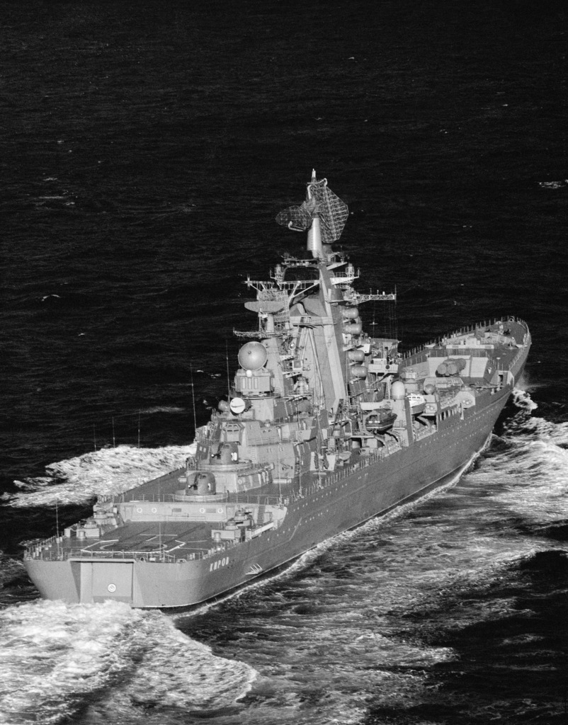 An Aerial Starboard Quarter View Of The Soviet Nuclear Powered Battle Cruiser Kirov Underway 7314