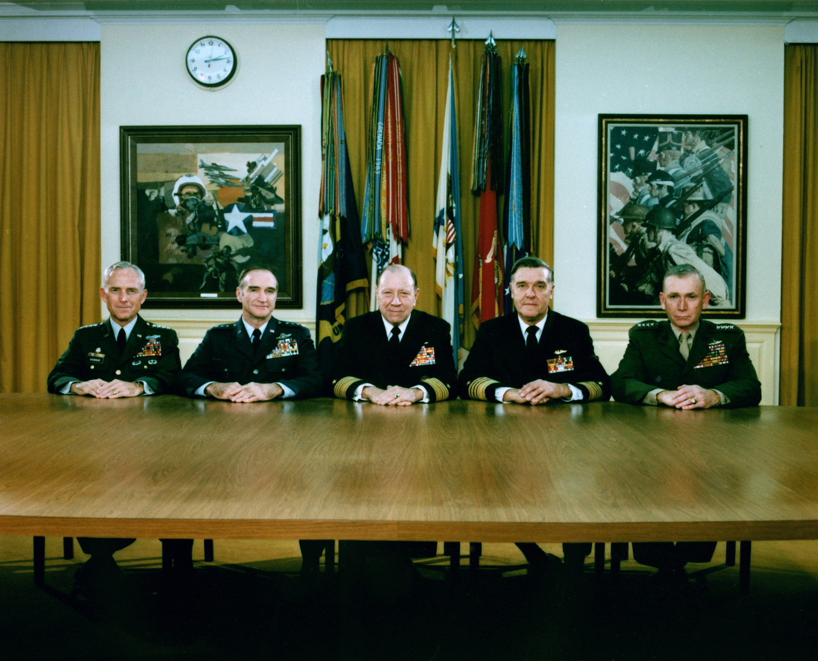 The Joint Chiefs Of Staff Pose For A Formal Group Photograph At The Pentagon Pictured Left To 4646