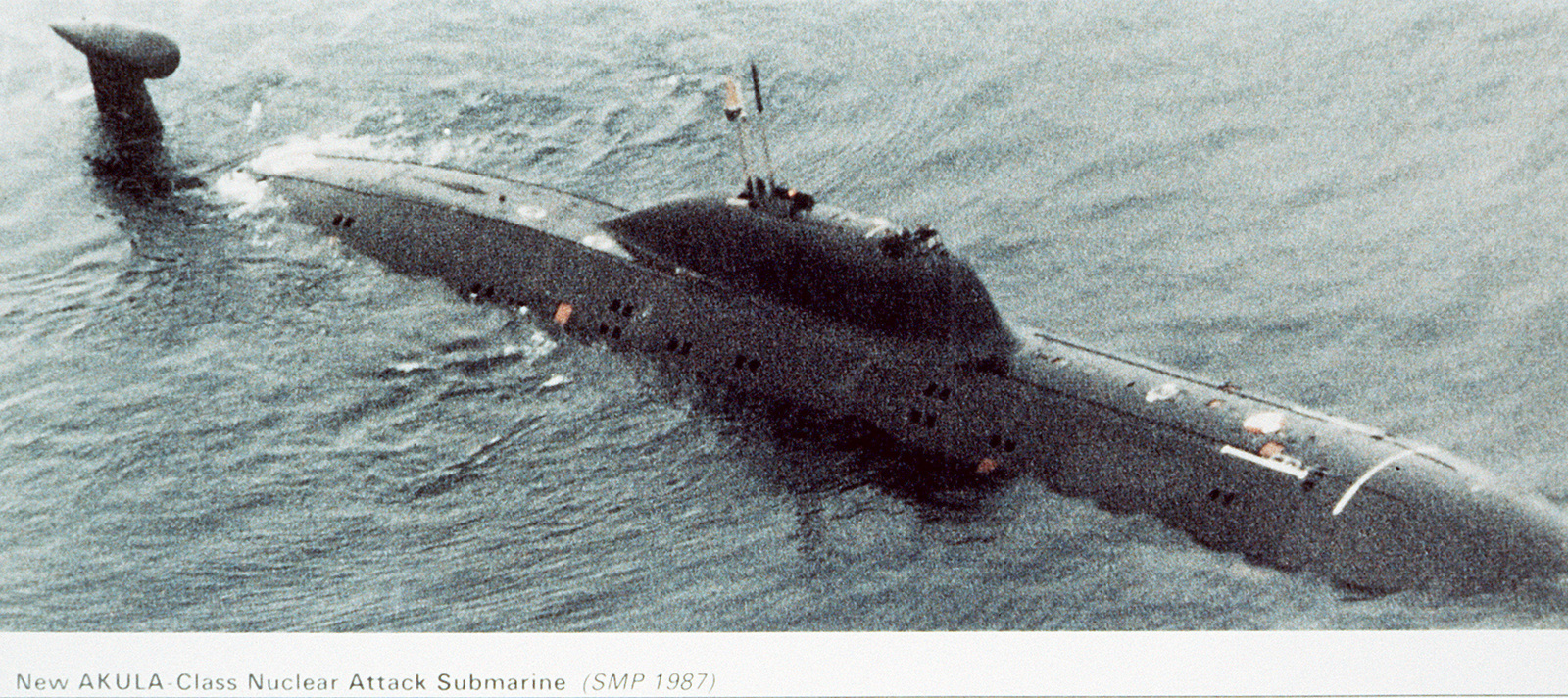 An Elevated Starboard Bow View Of A Soviet Akula Class Nuclear-powered ...