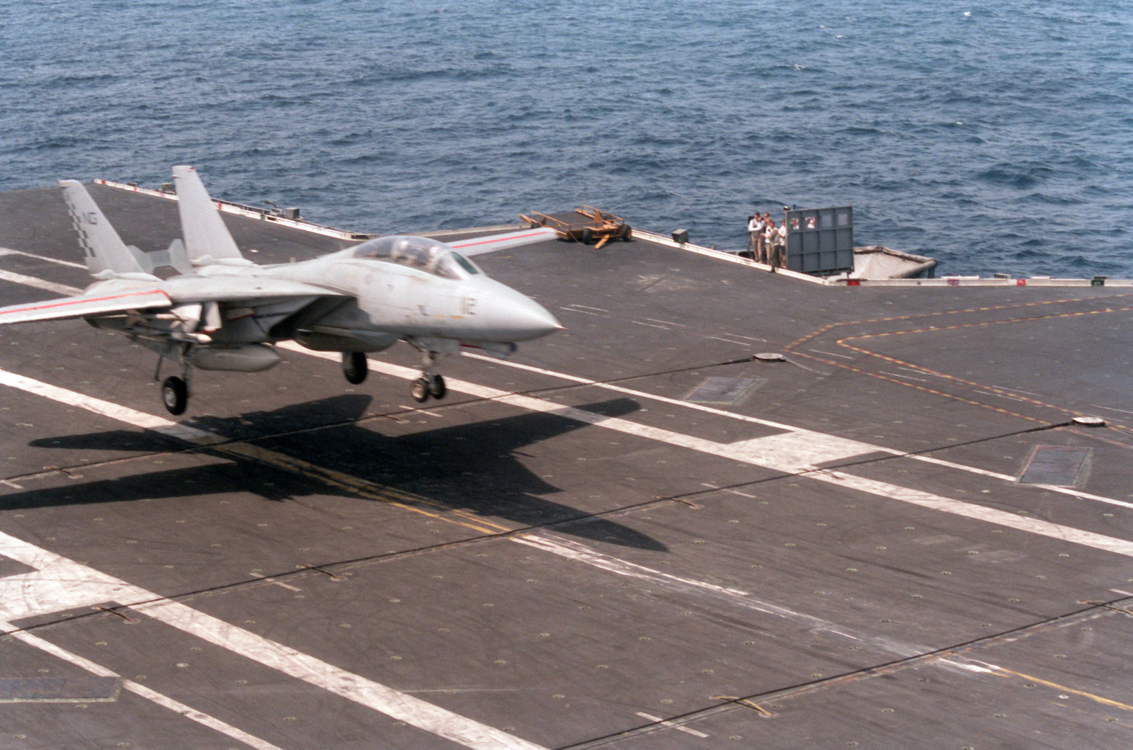 A Fighter Squadron 211 Vf 211 F 14 Tomcat Aircraft Lands Aboard The Aircraft Carrier Uss Kitty Hawk Cv 63 U S National Archives Public Domain Image