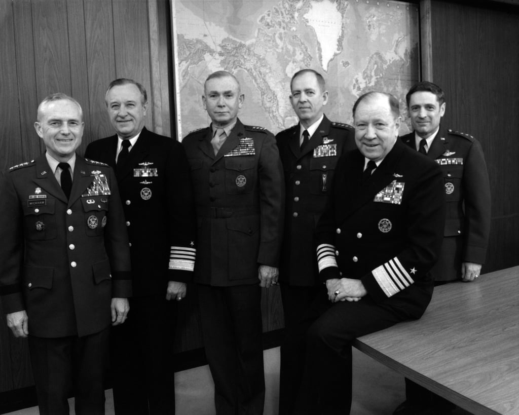 The Joint Chiefs of STAFF pose for an informal group photograph at the ...