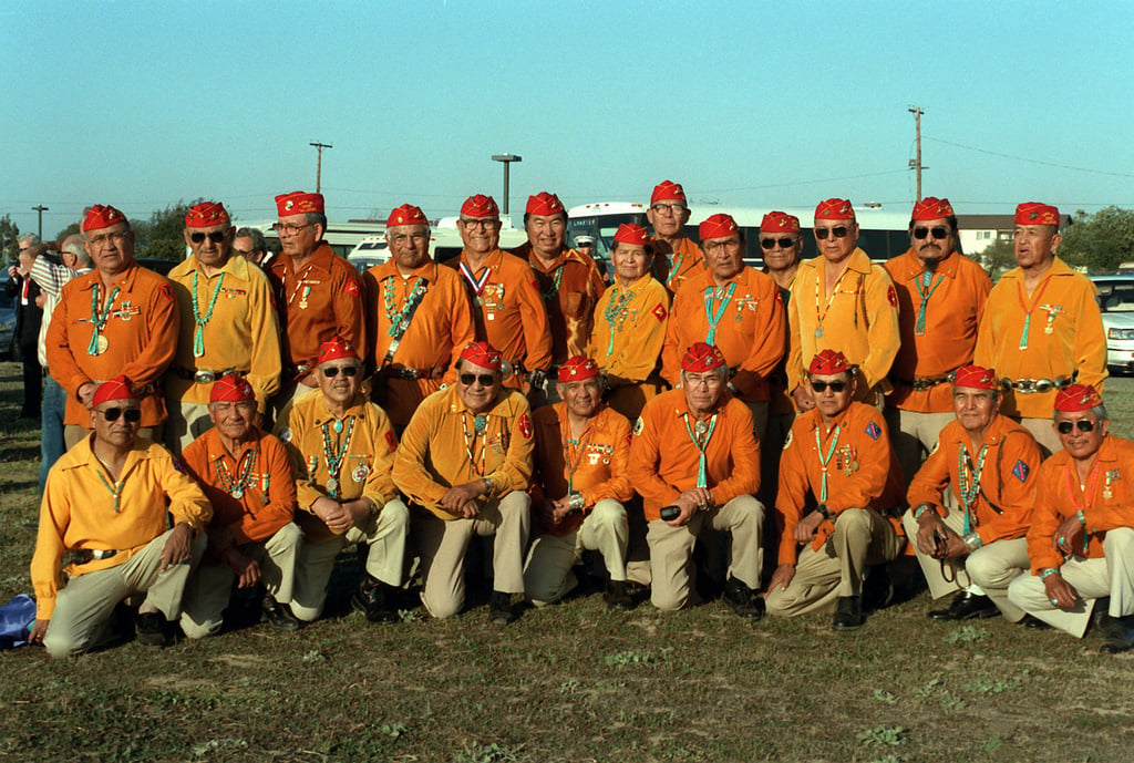 Members Of The 3rd And 4th Division Navajo Code Talker Platoons Of 