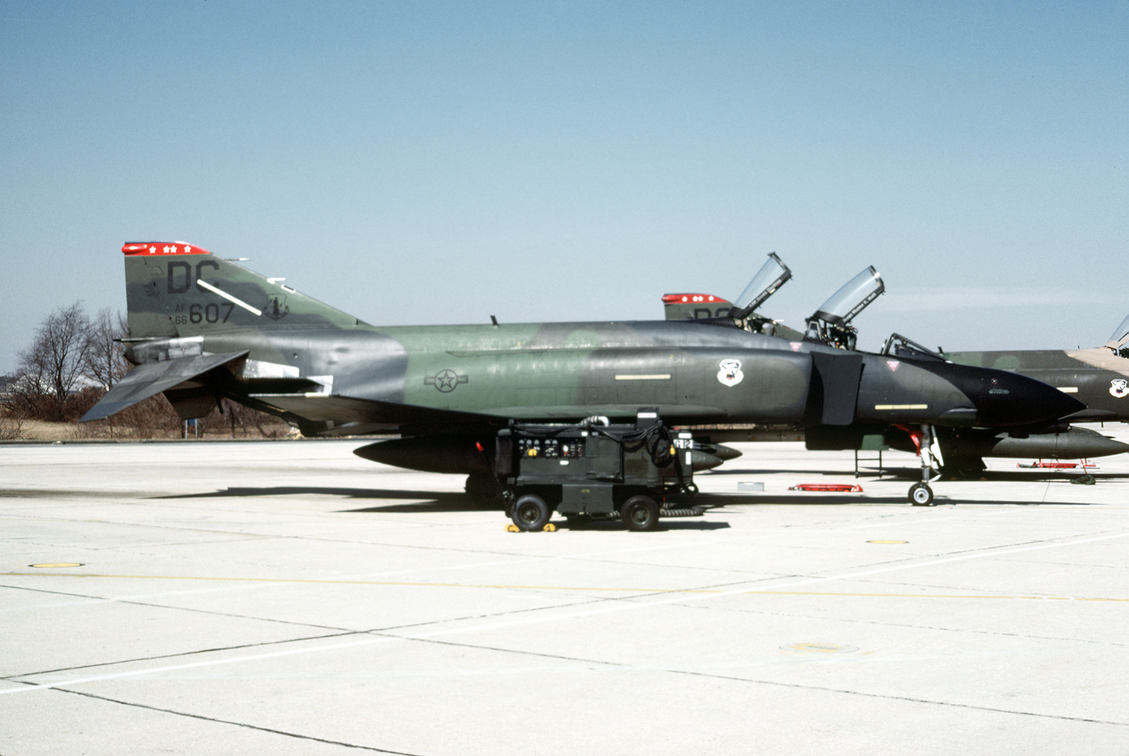 A Right Side View Of An F 4D Phantom II Aircraft Of The 113th Tactical Fighter Wing Parked On