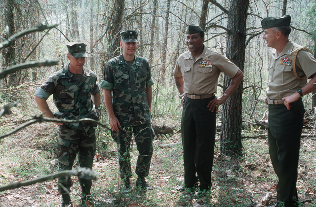 Lieutenant General (LGEN) Frank E. Petersen Jr., commanding general of ...