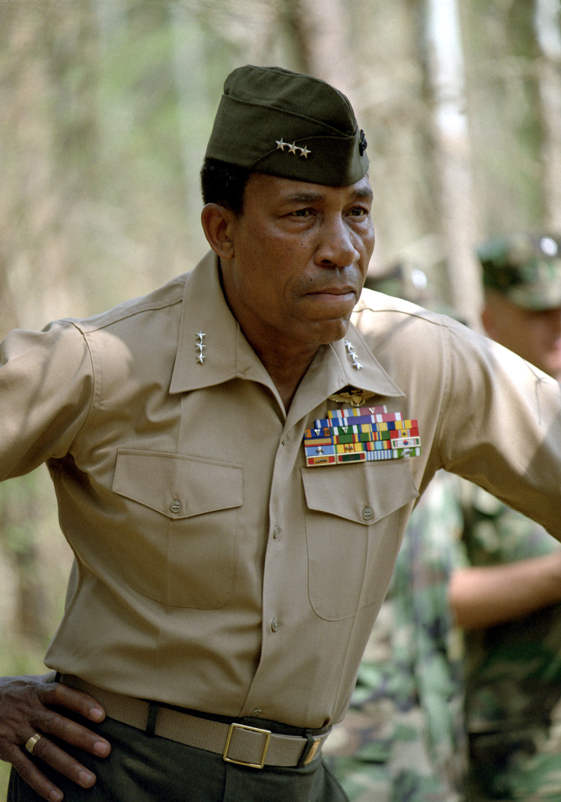 LGEN Frank E. Petersen Jr., commanding general, Marine Corps