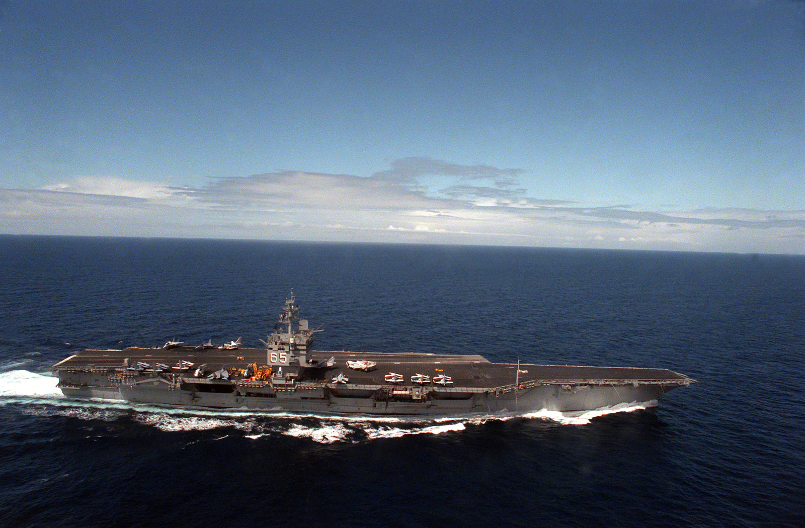 A Starboard Beam View Of The Nuclear Powered Aircraft Carrier Uss Enterprise Cvn 65 The 2041