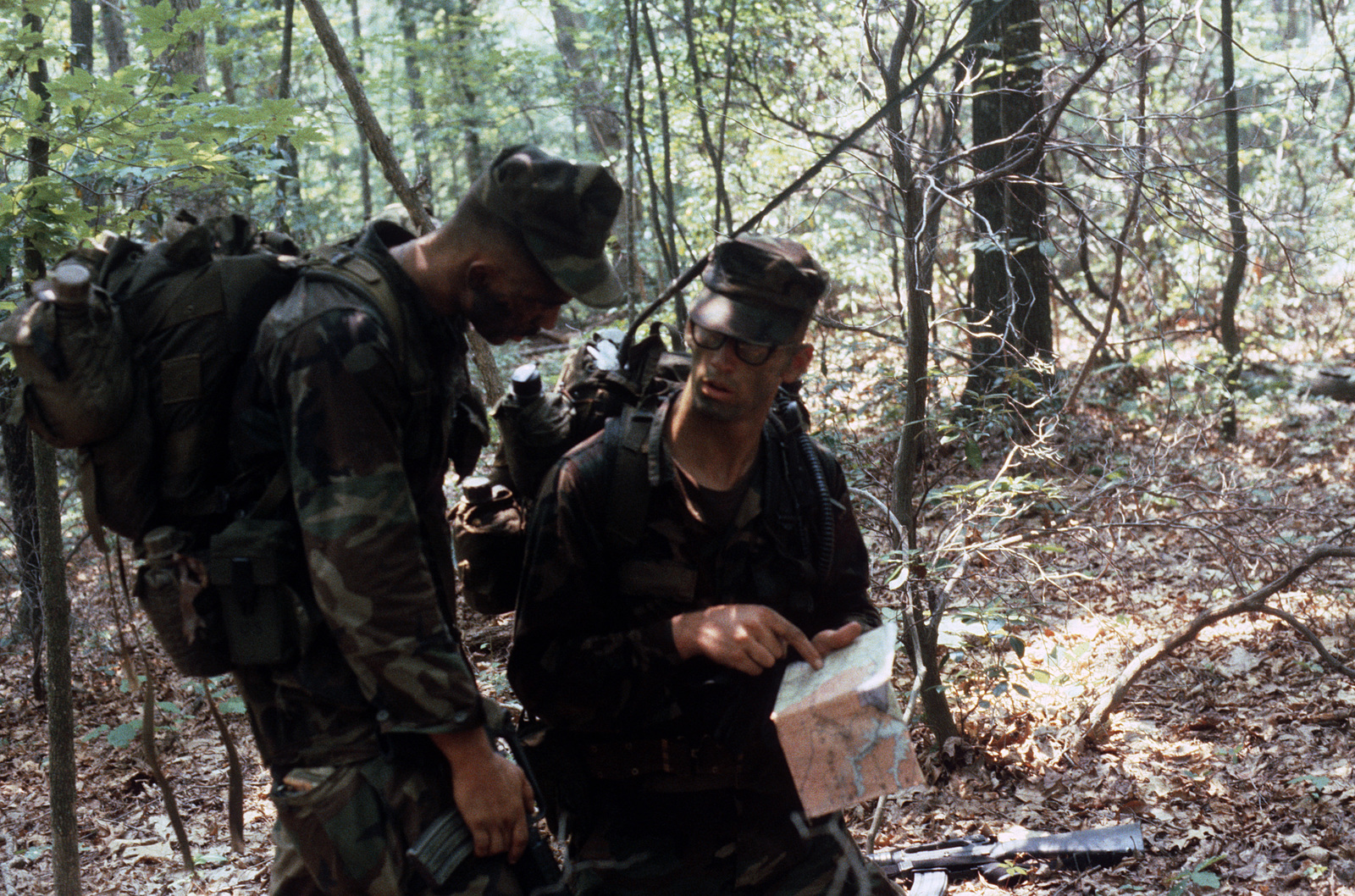 A Student At The Scout Sniper Instructor School Indicates To Another ...