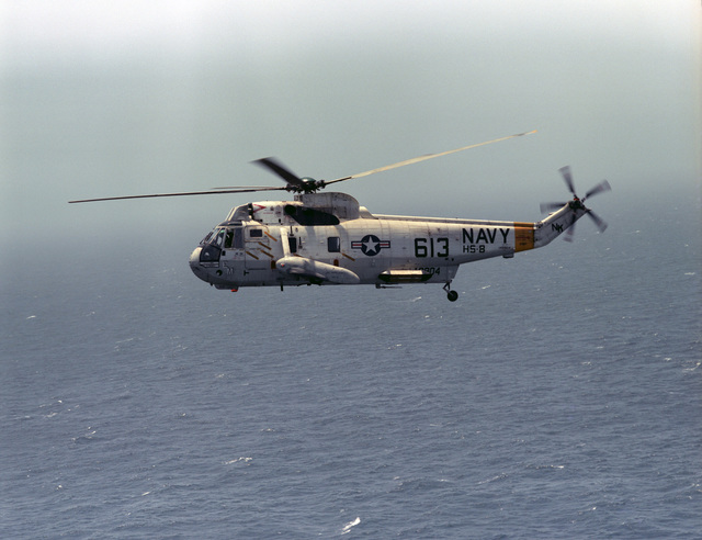 An aerial view of the US Navy (USN) SH-3H Sea King, Helicopter Anti ...