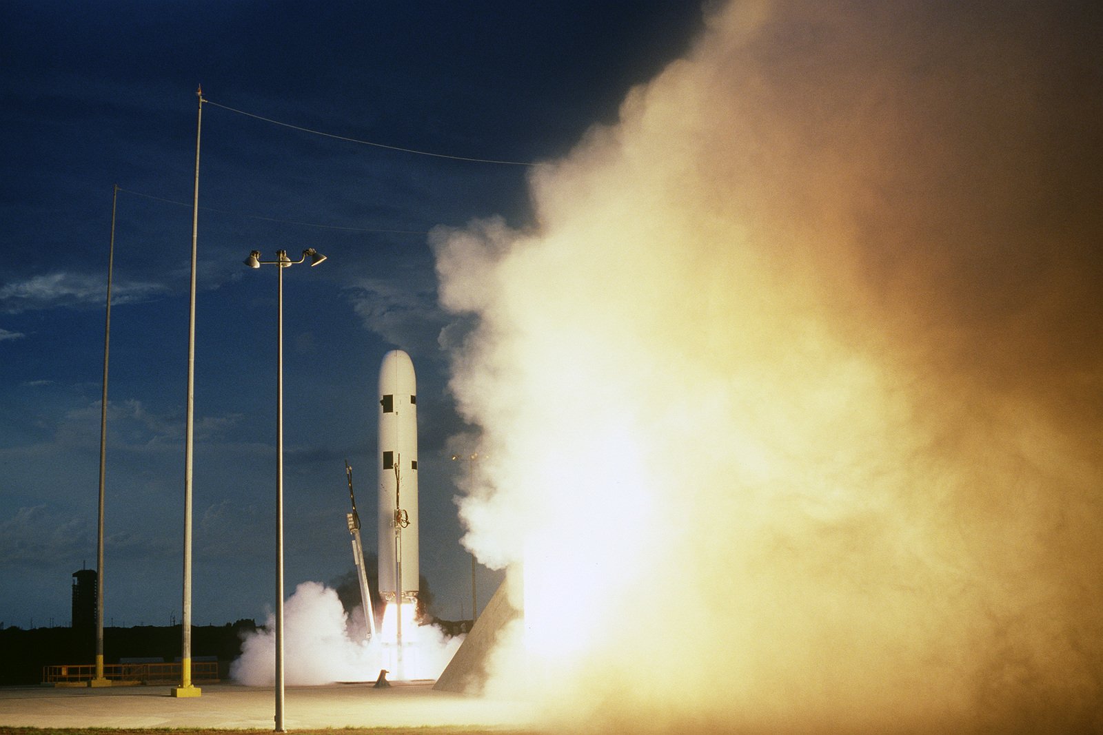 A Trident II D 5 Missile Clears The Launch Pad During A US Navy