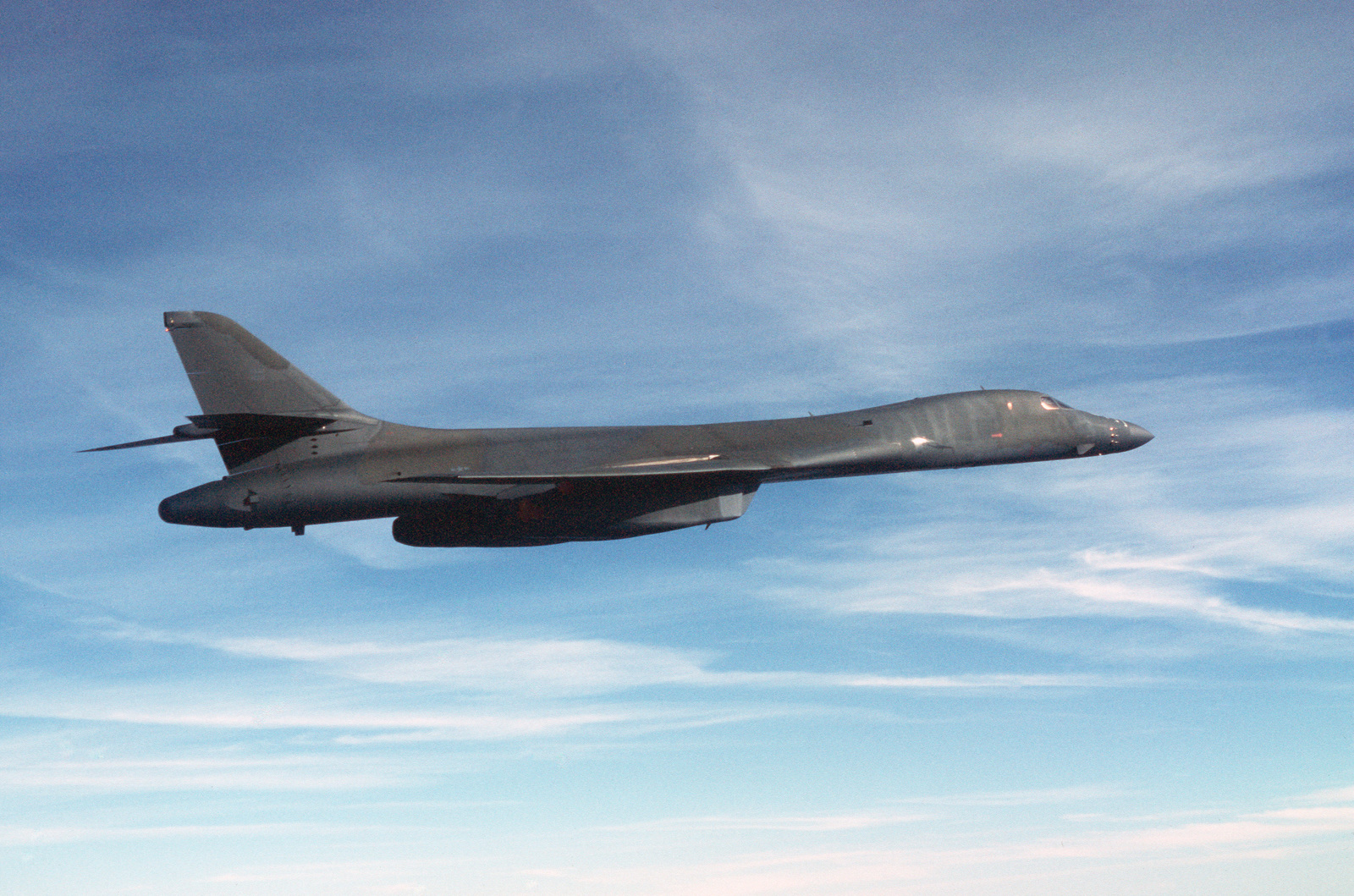 An Air-to-air Right Side View Of A B-1B Bomber During An Acceptance ...