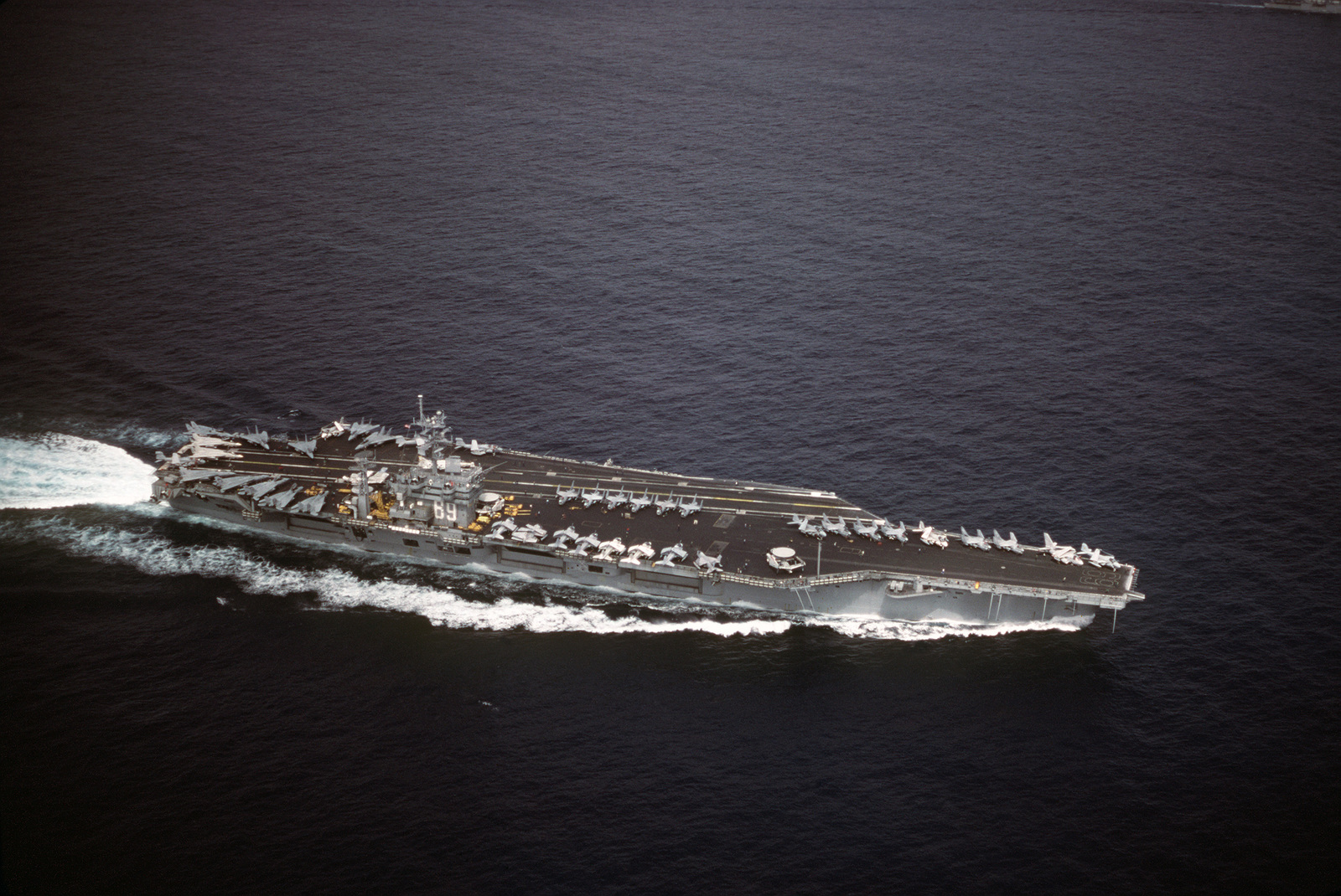 A Starboard Beam View Of The Us Navy Usn Nuclear Powered Aircraft Carrier Uss Dwight D 7152