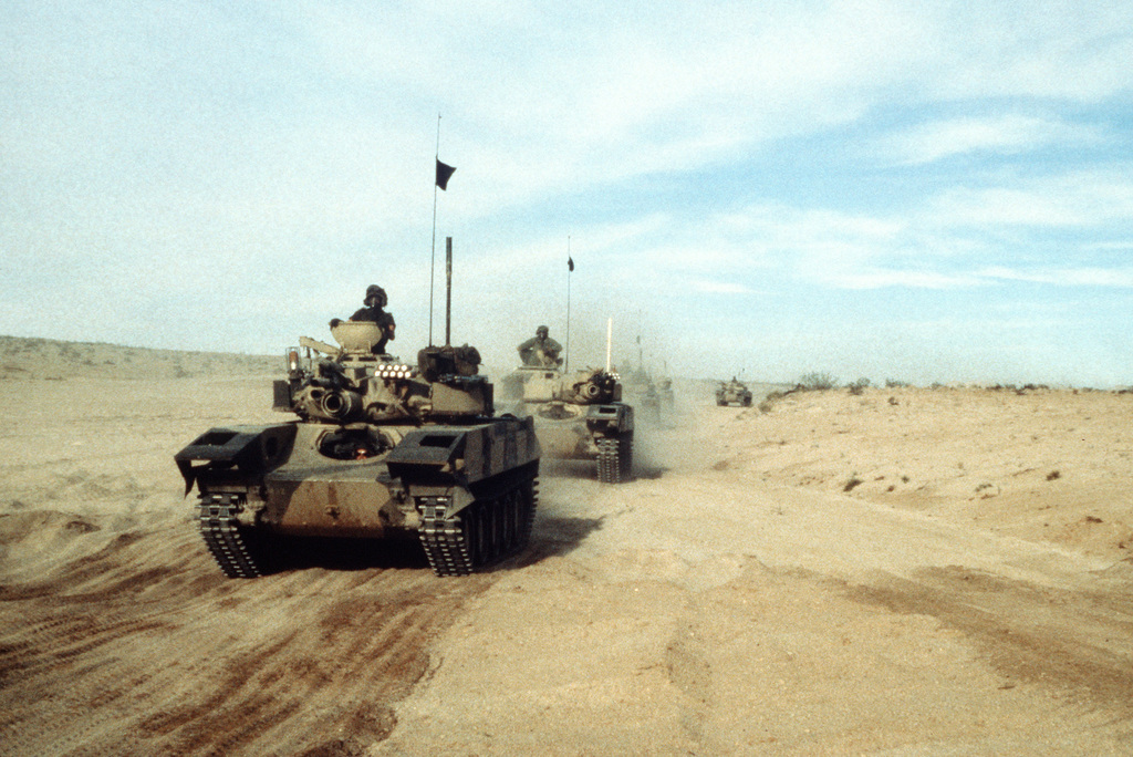 M551 Sheridan light tanks modified to resemble a Soviet BMP1 mechanized ...