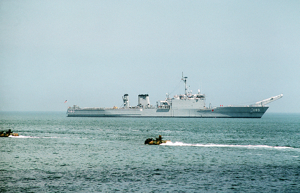 Naval Amphibious Base. AAVP-7 assault amphibian tracked landing