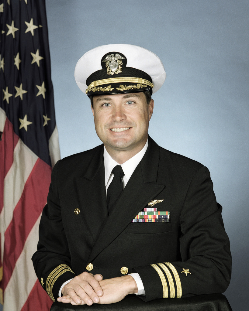 Portrait US Navy USN Commander CDR Kenneth T. Marion covered