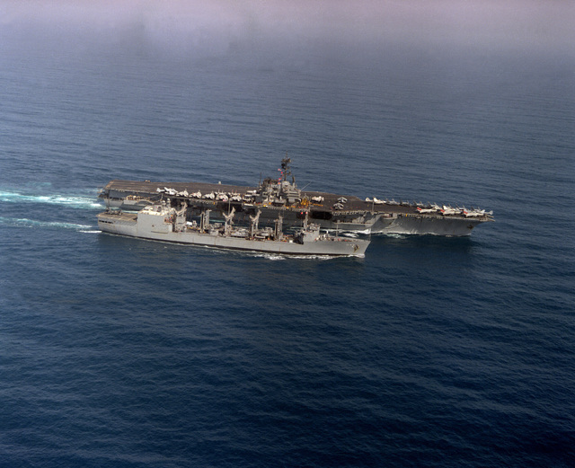 A starboard view of the replenishment oiler USS MILWAUKEE (AOR-2 ...