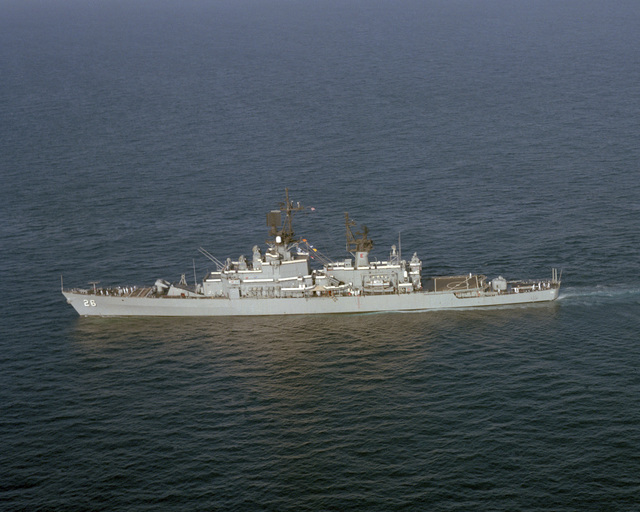 A Port Beam View Of The Guided Missile Cruiser USS BELKNAP (CG 26 ...