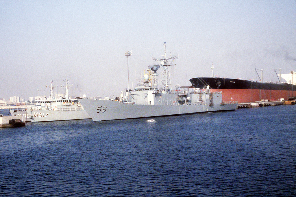 A Port Bow View Of The Guided Missile Frigate USS SAMUEL B. ROBERTS ...