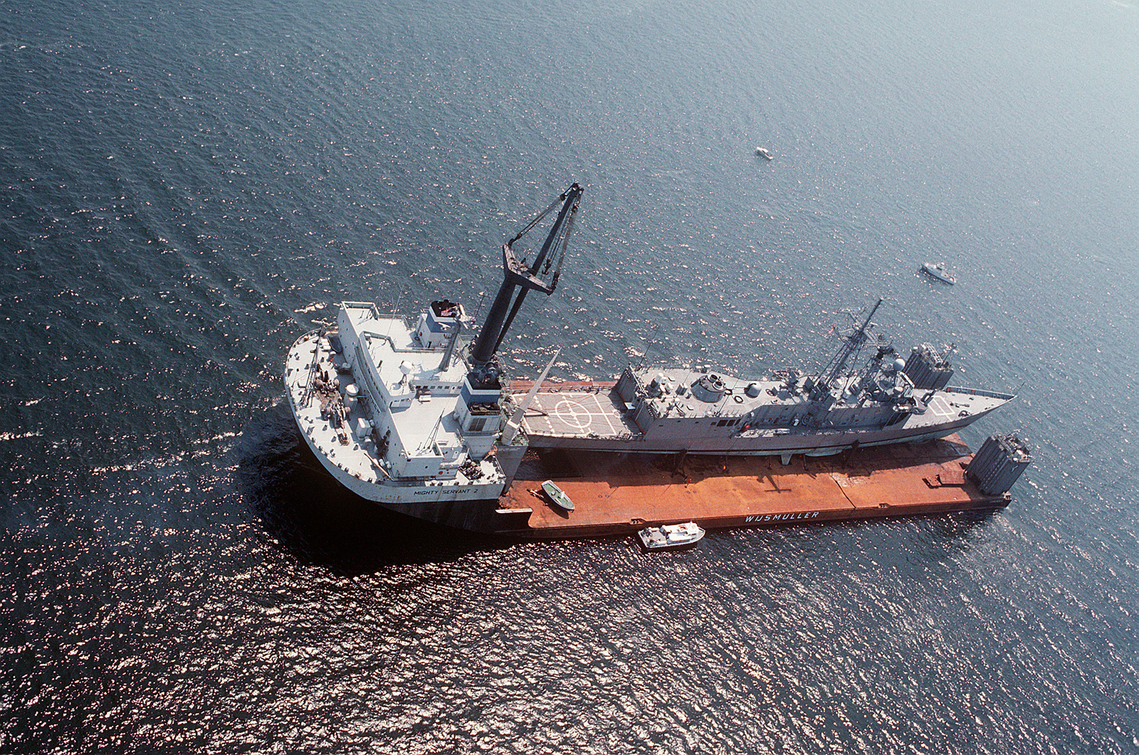 An Aerial View Of The Guided Missile Frigate USS SAMUEL B. ROBERTS (FFG ...