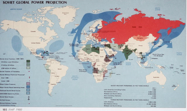 A map depicting the projection of Soviet global power - PICRYL - Public ...