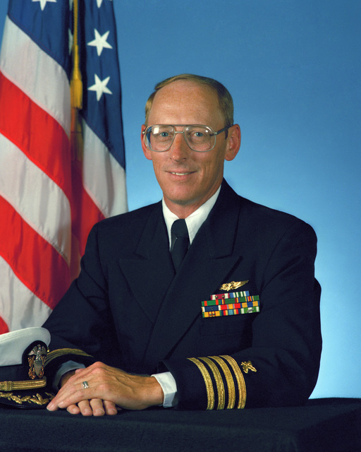 Portrait: US Navy (USN) Captain (CAPT) Glenn I. Downer (uncovered ...