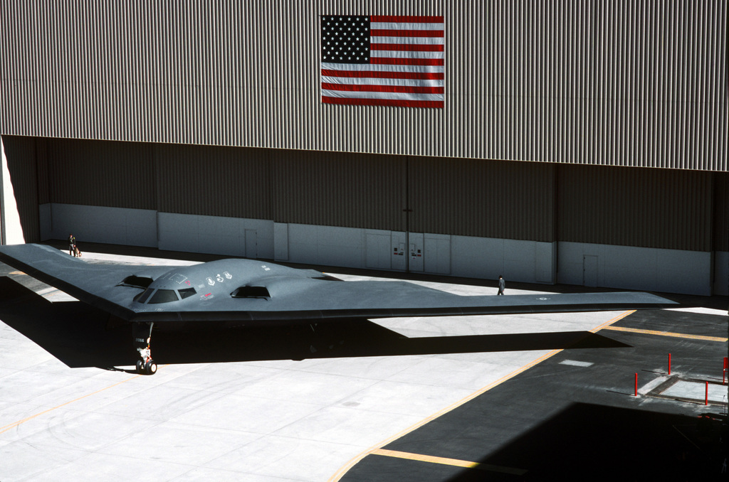 The Northrop-built B-2 Stealth Bomber Is Rolled Out At Air Force Plant ...