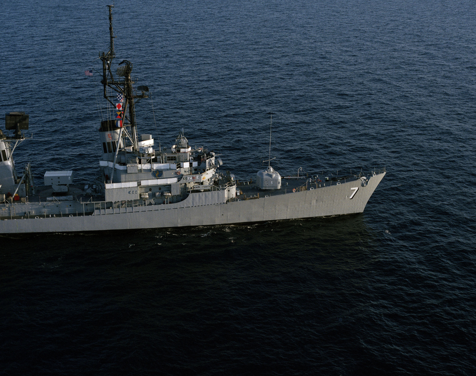 A Starboard Beam View Of The Forward Portion Of The Guided Missile ...