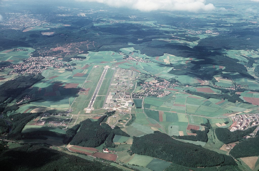 An aerial view of Spangdahlem Air Base - NARA & DVIDS Public Domain ...