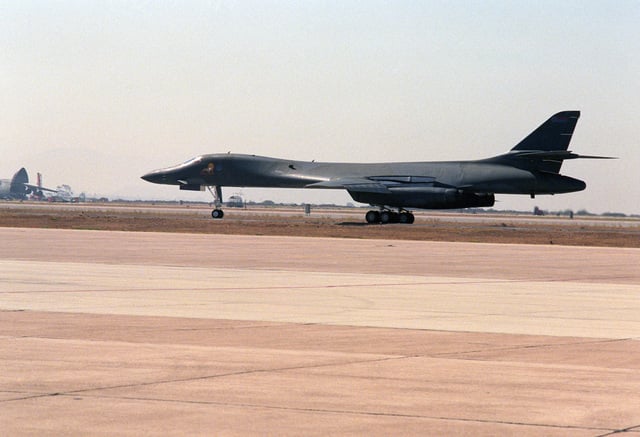 US Air Force (USAF) B-1B Lancer Bomber, Sunrise Surprise, 46th ...