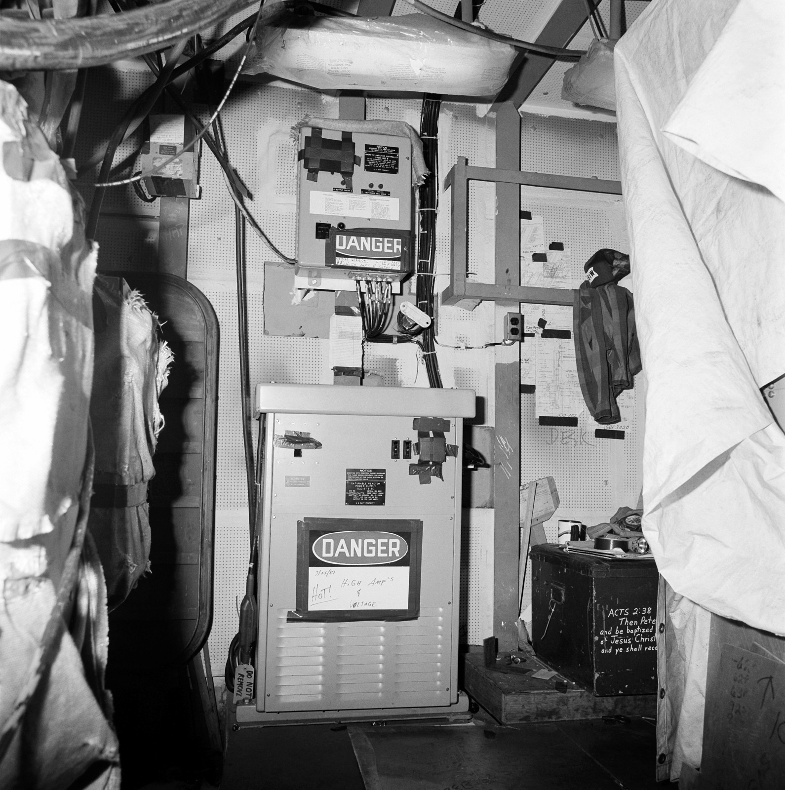 A view of IC and gyro room No. 2 on the guided missile cruiser ...