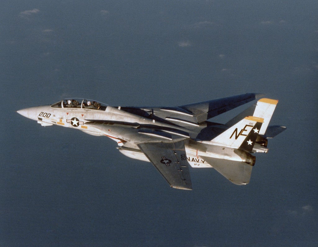 High Port View Of An F 14a Tomcat Fighter Squadron Two Vf 2 Bounty