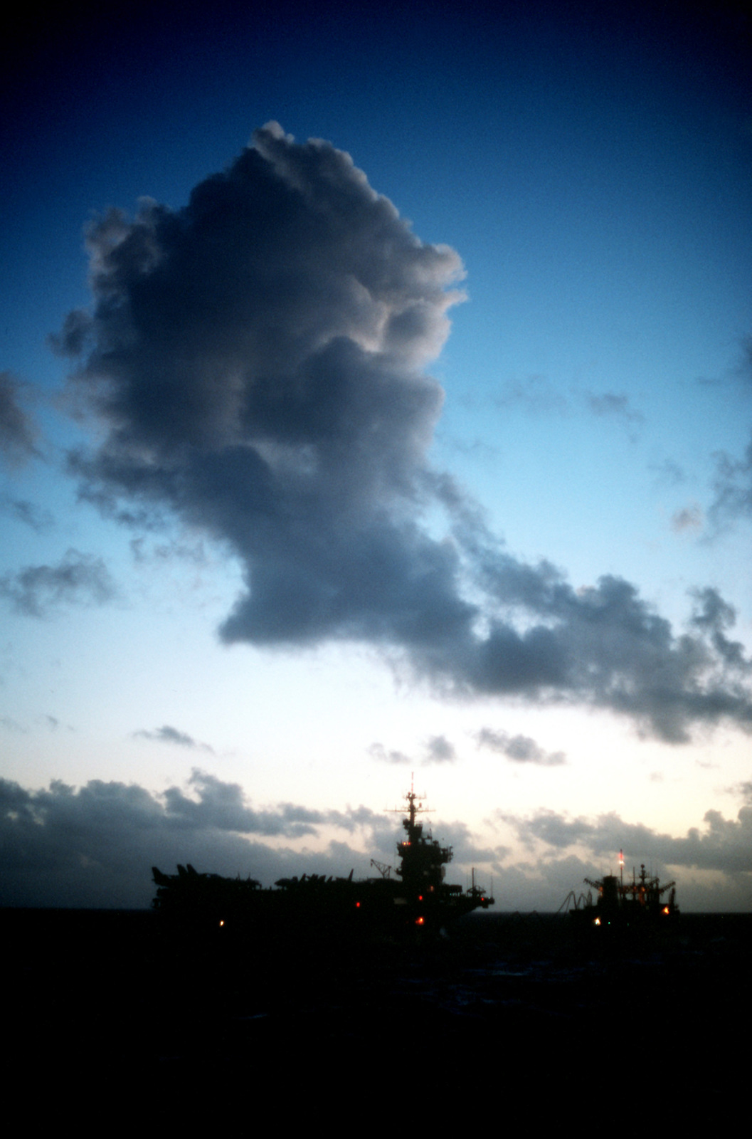 The Fleet Oiler USNS NEOSHO (T-AO-143) Steams Alongside The Aircraft ...