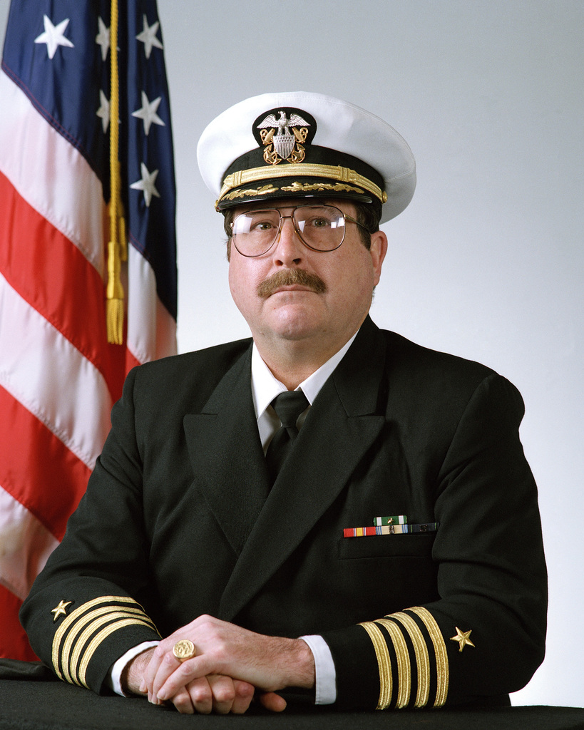 Portrait: US Navy (USN) Captain (CAPT) David H. Buswell (covered ...