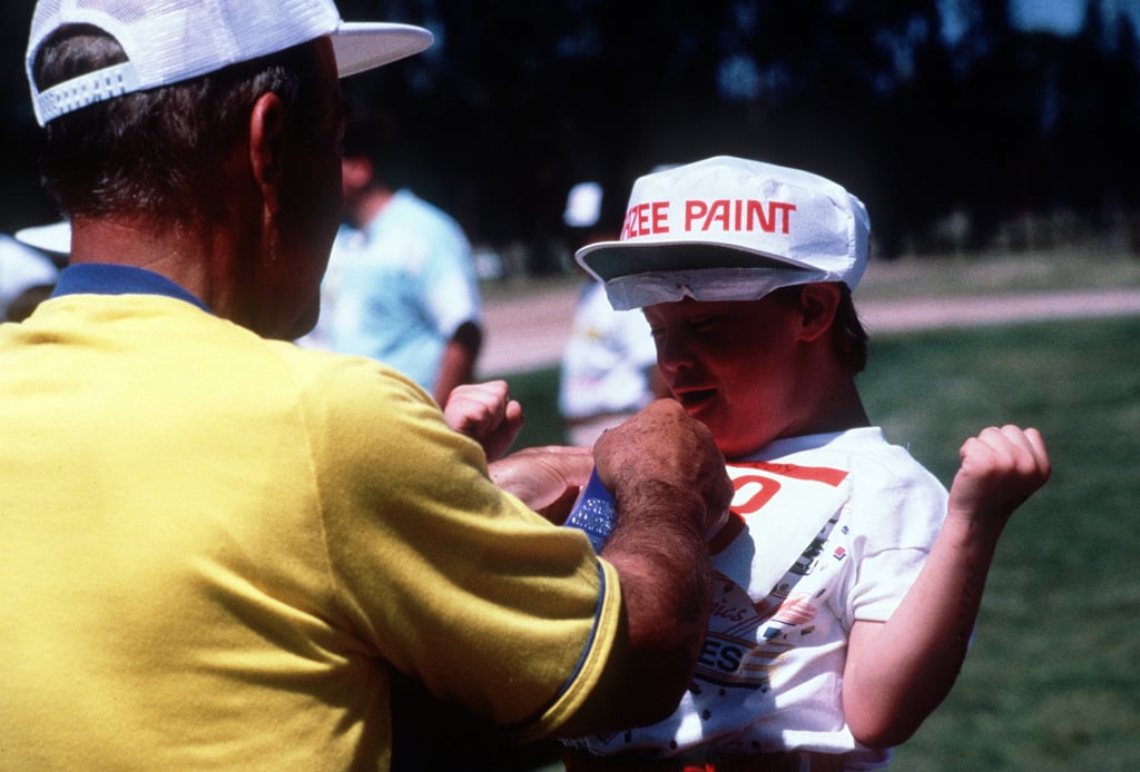 A participant in the North Santa Barbara County Special Olympics is