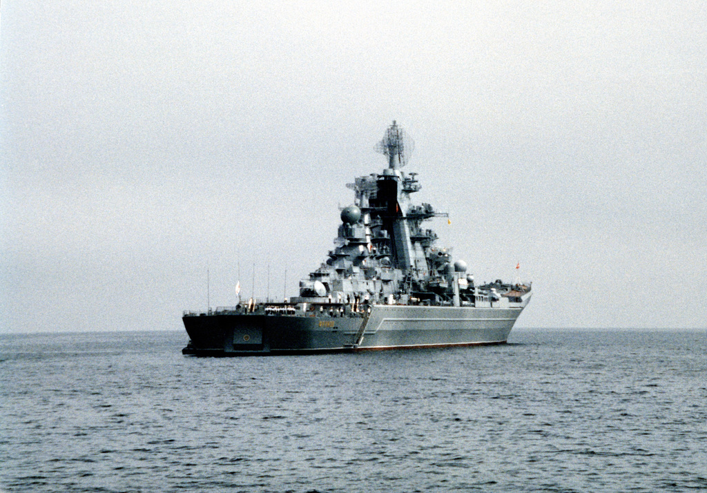 A Starboard Quarter View Of The Soviet Kirov Class Nuclear-powered ...