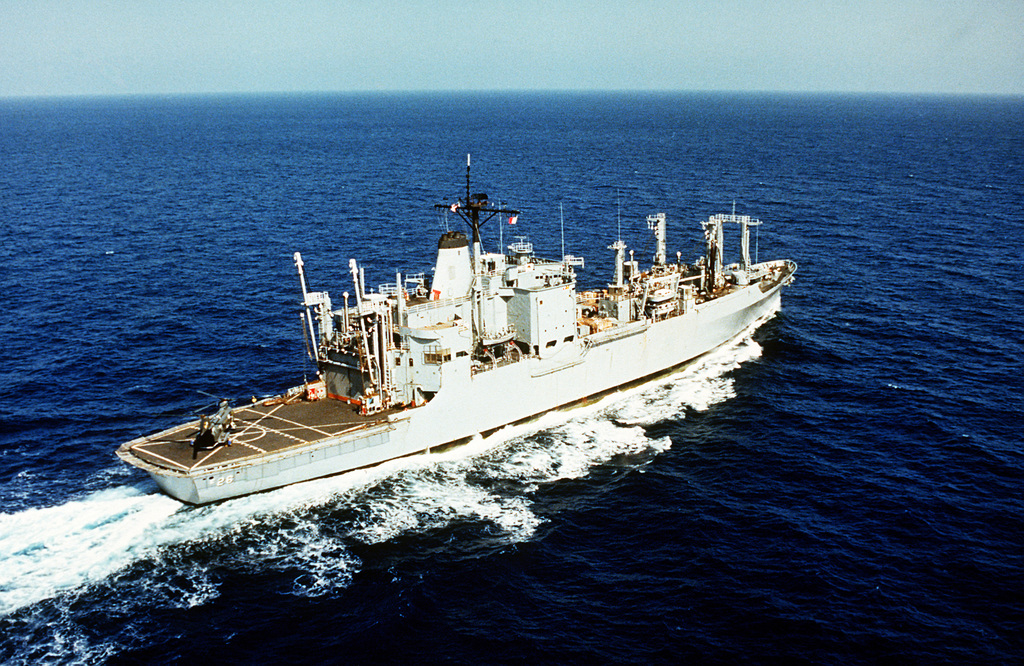 A Starboard Quarter View Of The Ammunition Ship USNS KILAUEA (T-AE-26 ...