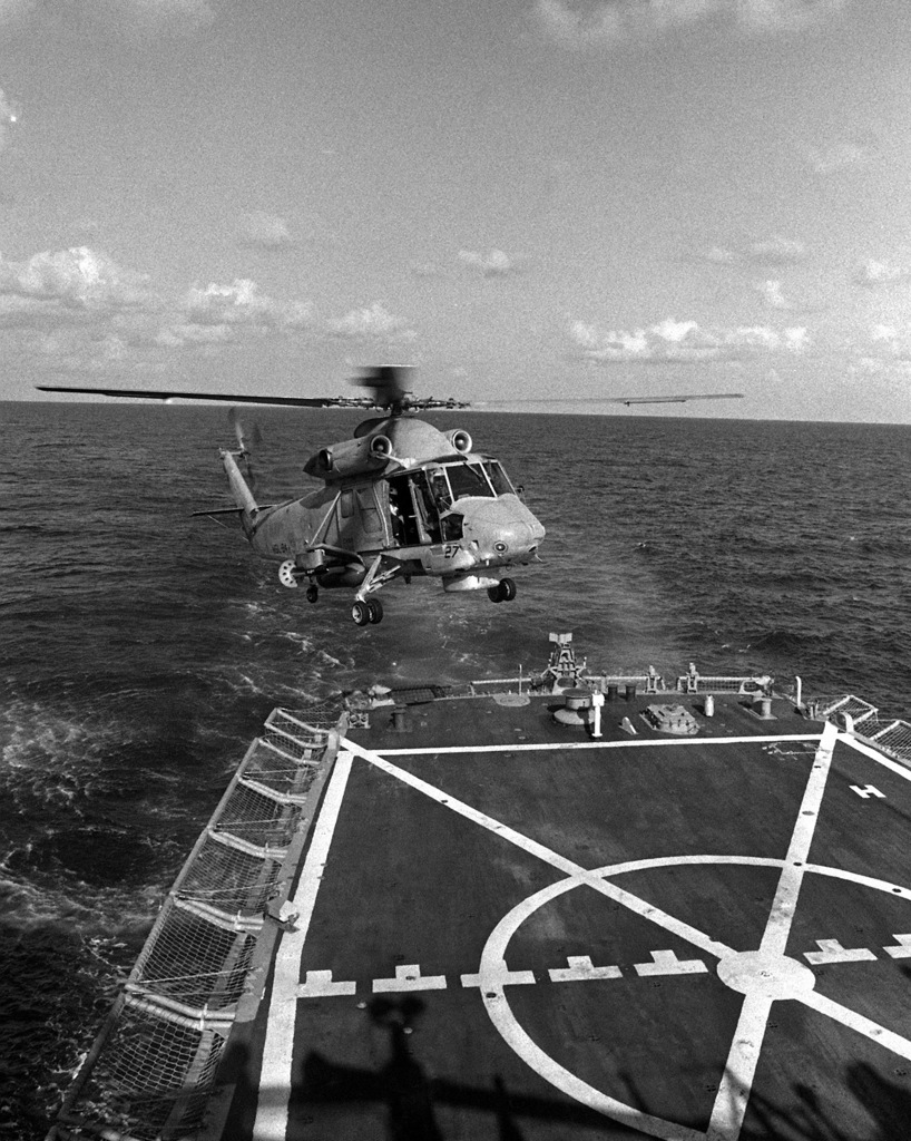 A Helicopter Light Anti-submarine Squadron 94 (HSL-94) SH-2F Seasprite ...