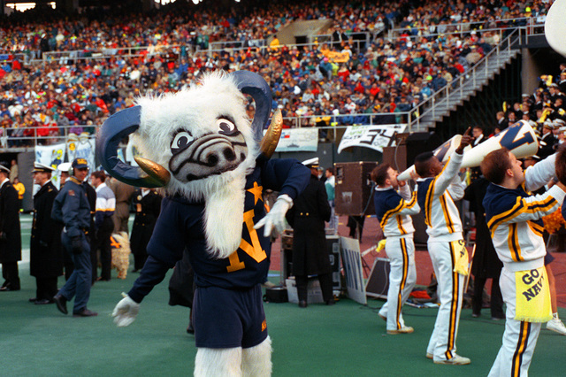 T-Bone, the San Antonio Rampage mascot, gets the players - NARA & DVIDS  Public Domain Archive Public Domain Search