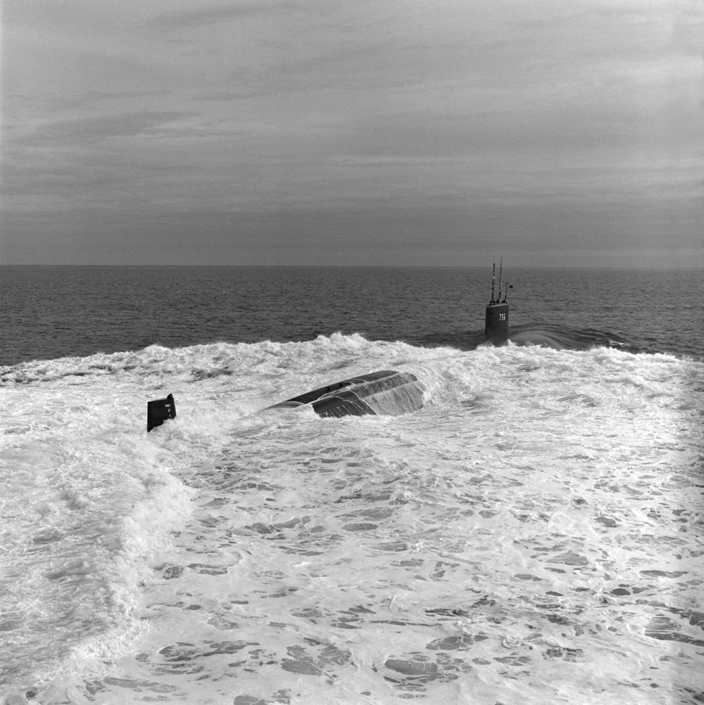 A Starboard Quarter View Of The Nuclear Powered Attack Submarine Scranton Ssn 756 Underway