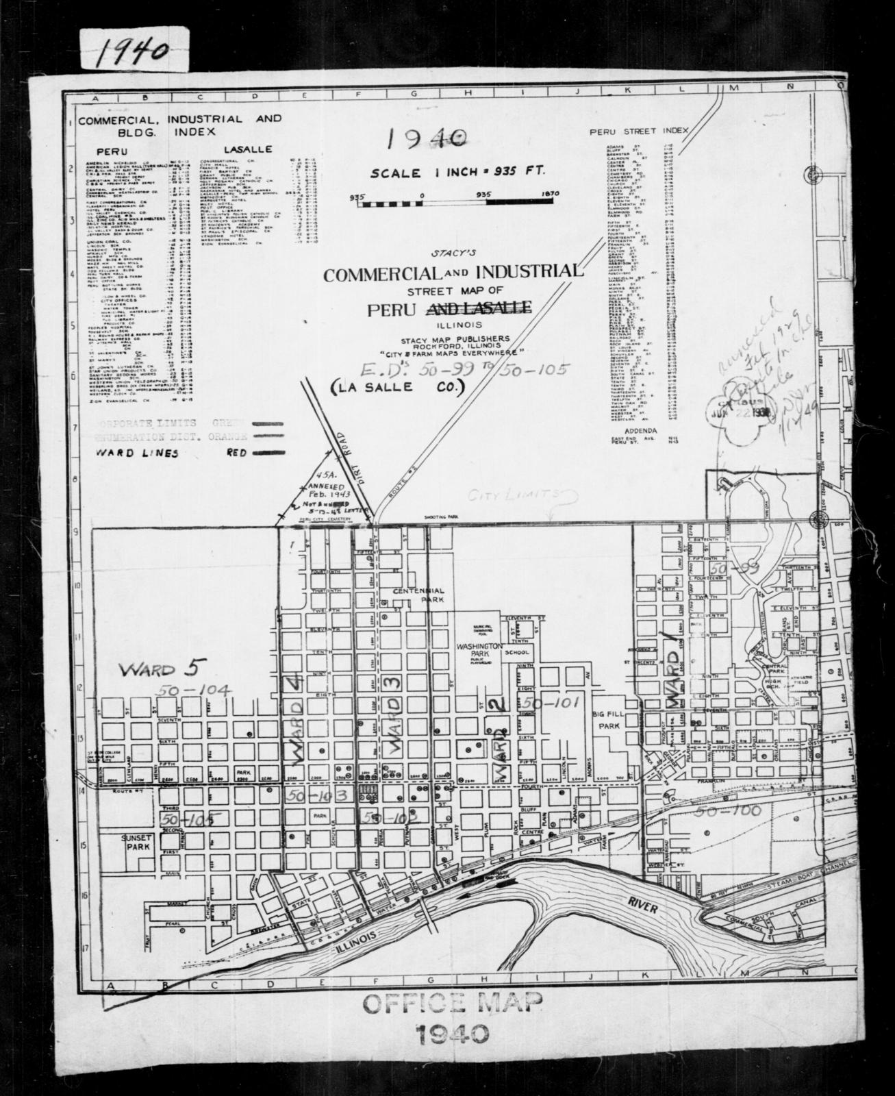 1940 Census Enumeration District Maps - Illinois - LaSalle County ...