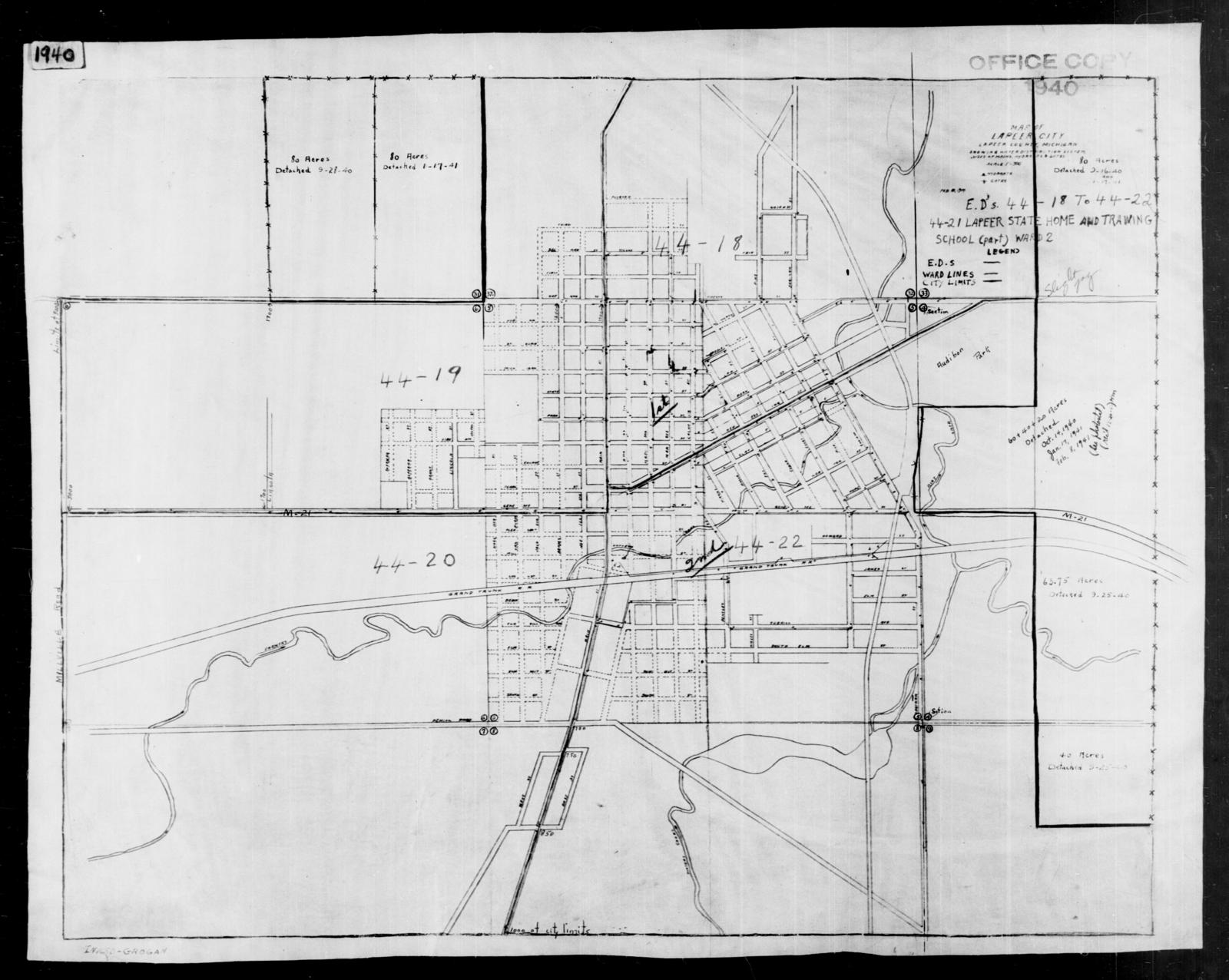 1940 Census Enumeration District Maps - Michigan - Lapeer County ...