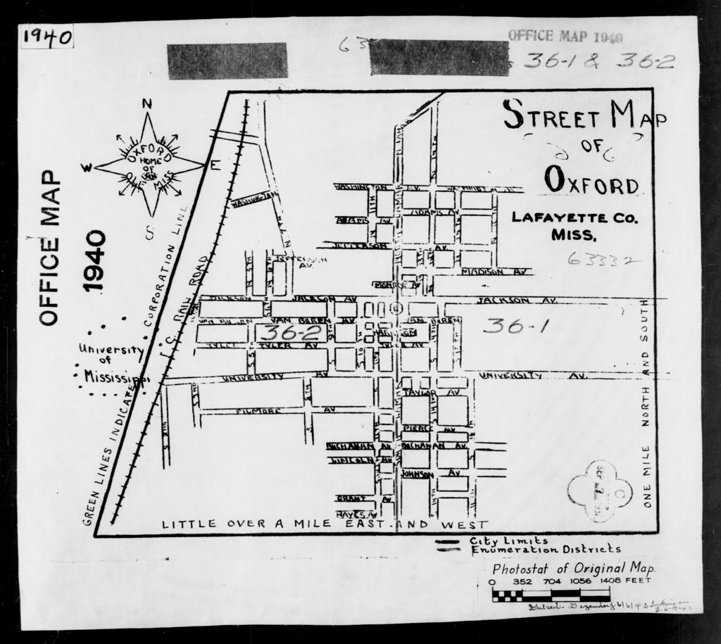 Lafayette County Ms District Map 1940 Census Enumeration District Maps - Mississippi - Lafayette County -  Oxford - Picryl Public Domain Search