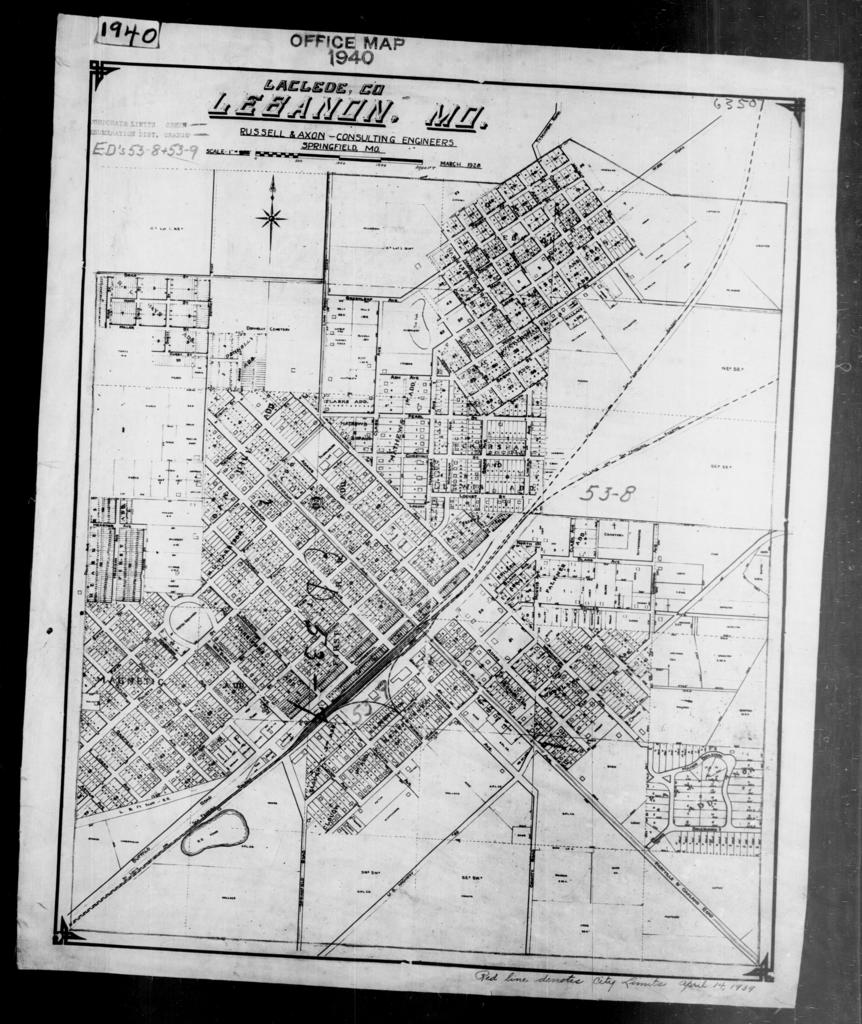 Laclede County Plat Map 1940 Census Enumeration District Maps - Missouri - Laclede County - Lebanon  - Ed 53-8, Ed 53-9 - Picryl Public Domain Search