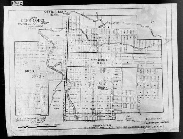 1940 Census Enumeration District Maps - Montana - Powell County - Deer ...