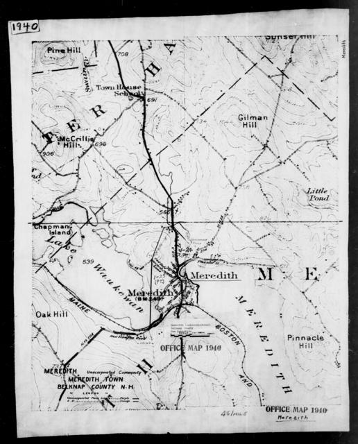 1940 Census Enumeration District Maps - New Hampshire - Belknap County ...